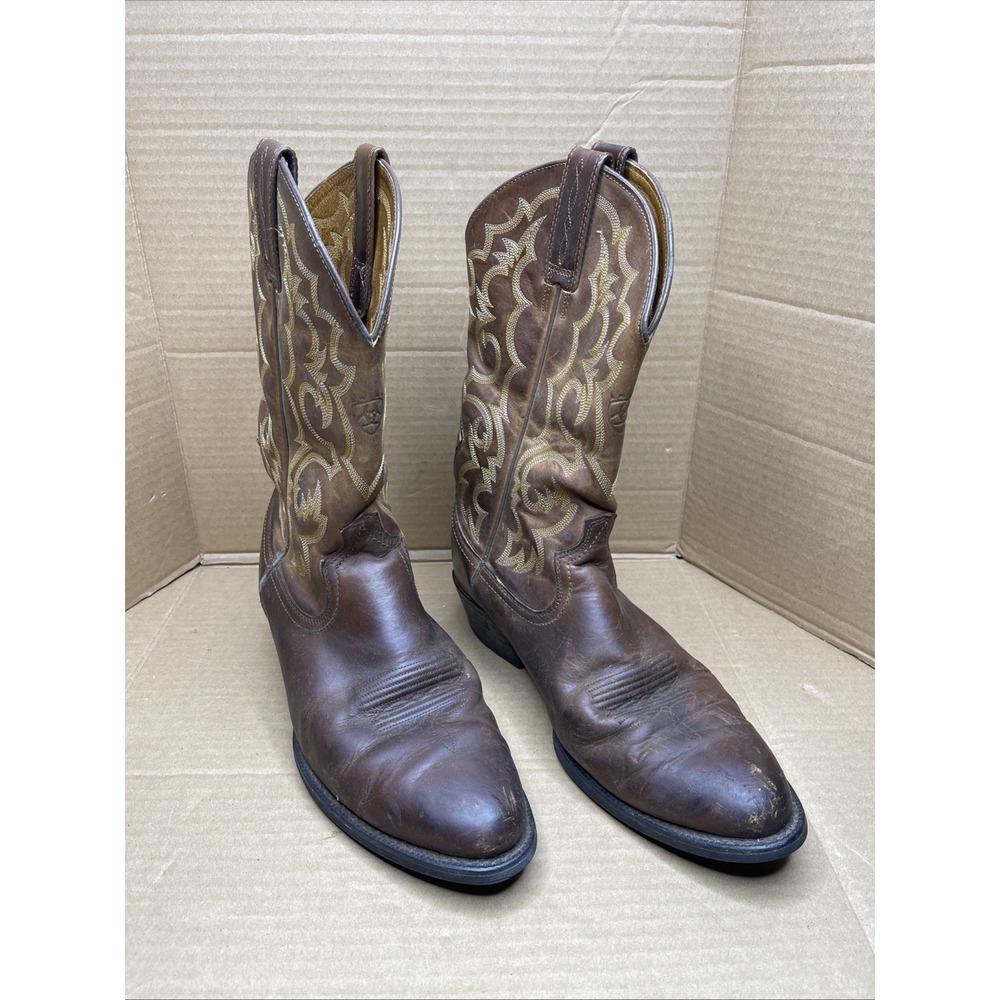 Ariat 10007993 Men's Western Cowboy Boots Brown Leather Size 10 EE Wide